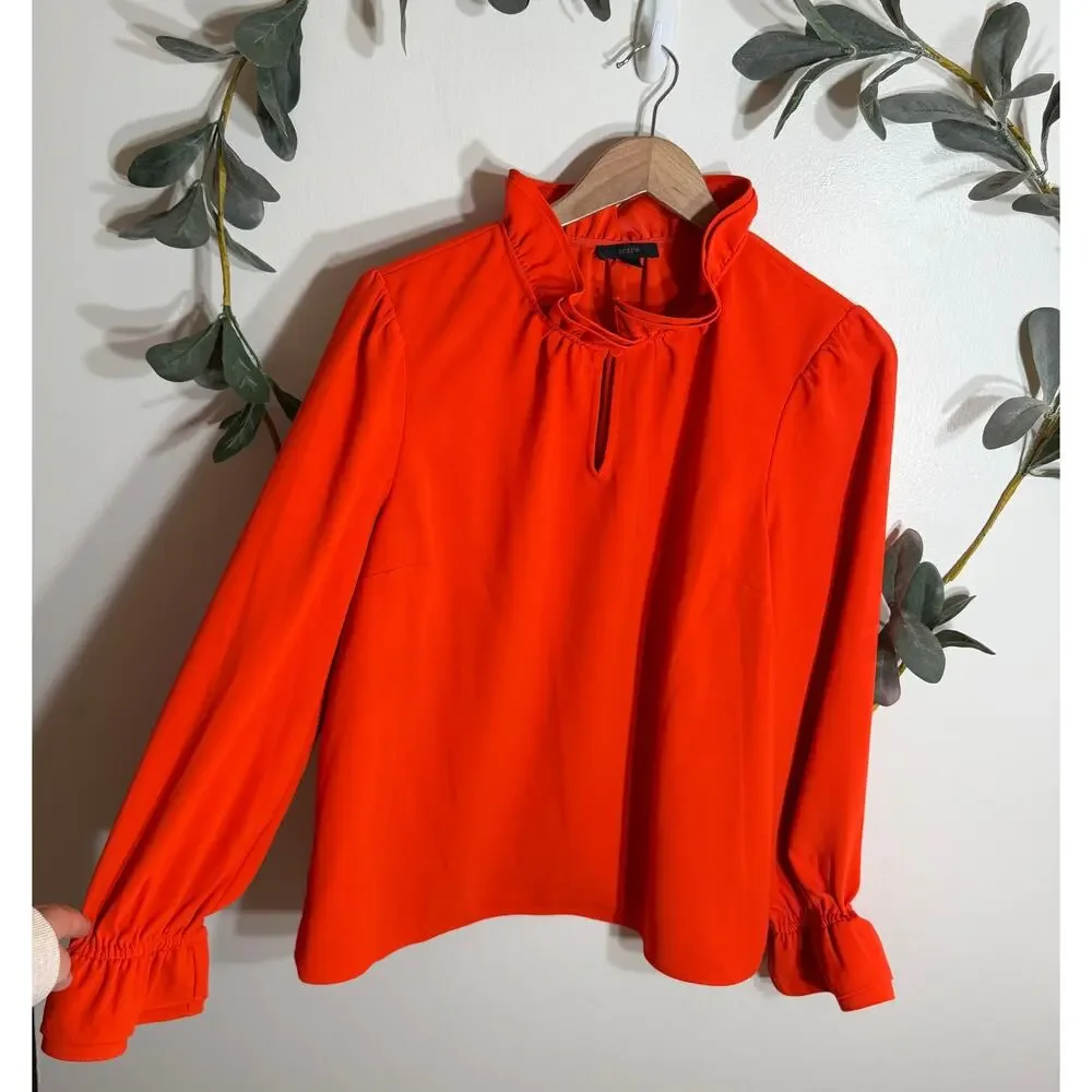 J.Crew Ruffle Neck Blouse